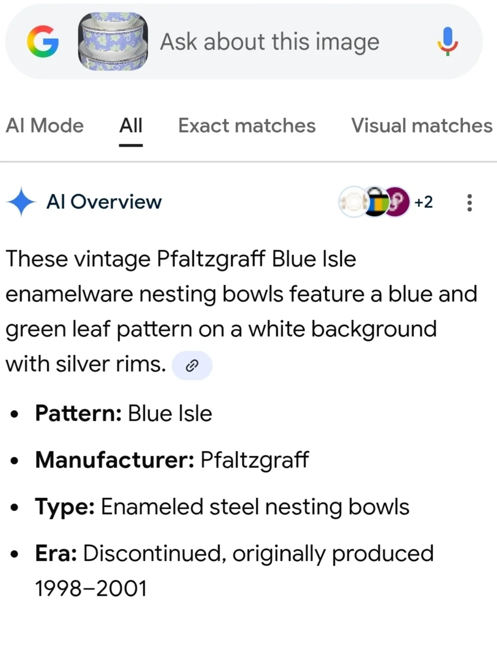 Vintage Pfaltzgraff Blue Isle Enamel Mixing 3 Bowl Set